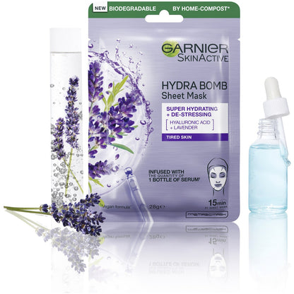 Garnier Skin Active Hydra Bomb Sheet Face Mask Lavender Each