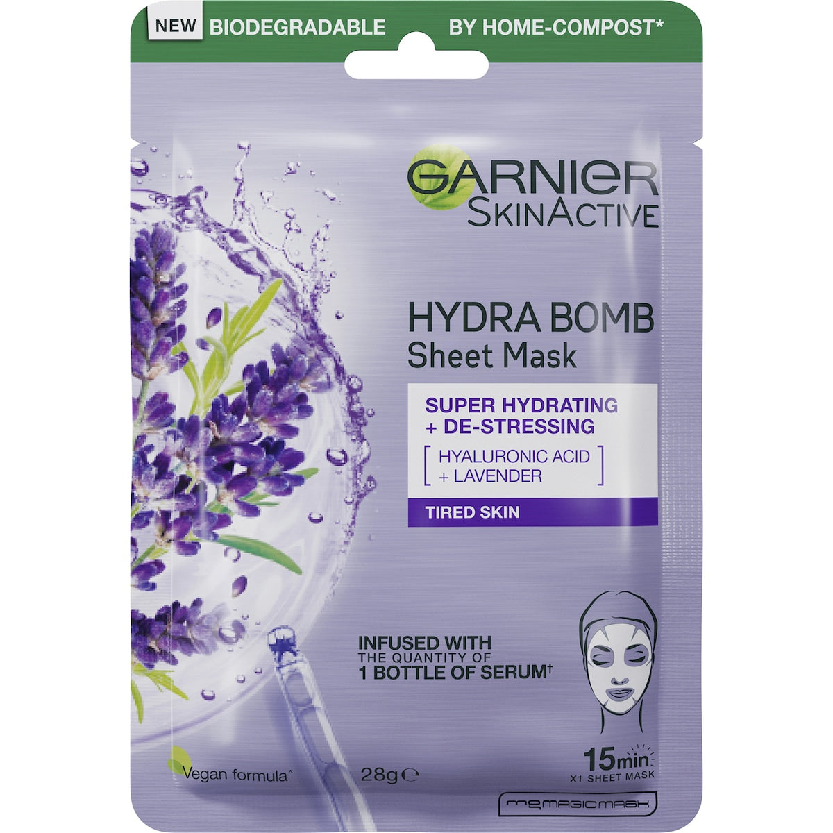 Garnier Skin Active Hydra Bomb Sheet Face Mask Lavender Each