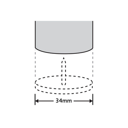 Surface Gard Round Castor Cup - 34mm - 4 Pack - Brown