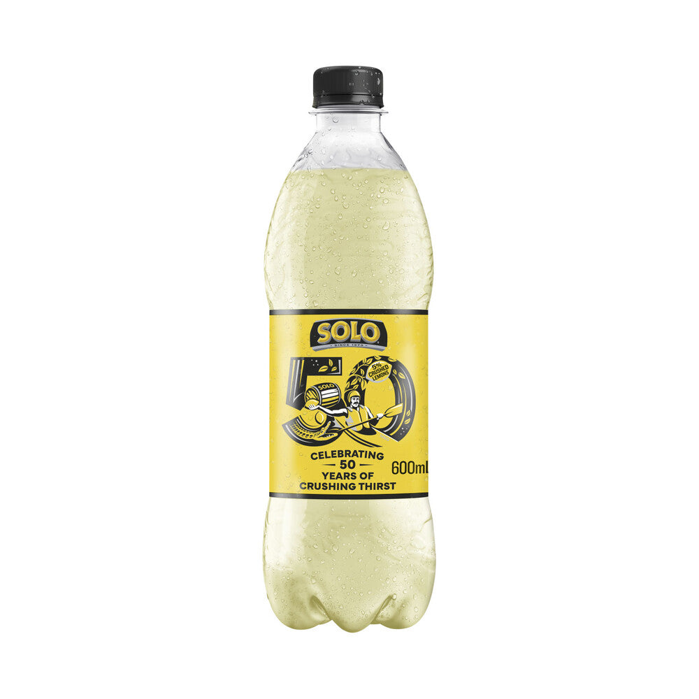 Solo Thirst Crusher Original Lemon Soft Drink Bottle - 600mL