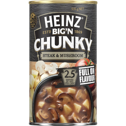 Heinz Big N Chunky Steak & Mushroom Soup Ready Meals 535g