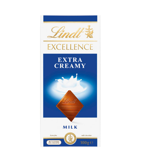 Lindt Extra Creamy Excellence Milk Chocolate Block - 100g
