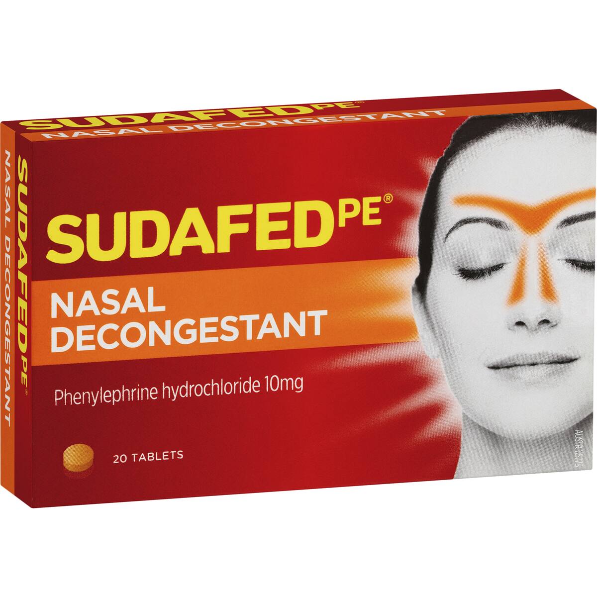 Sudafed Pe Nasal Decongestant Tablets 20 Pack