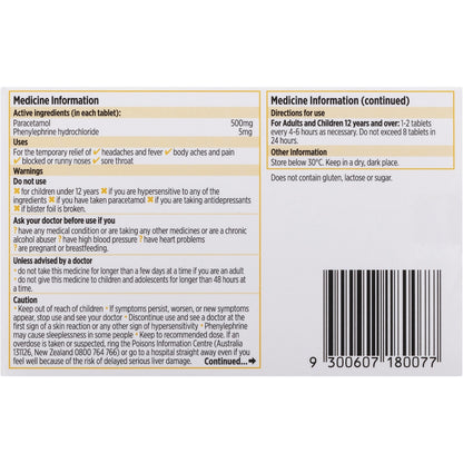 Codral Cold & Flu Tablets 10 Pack