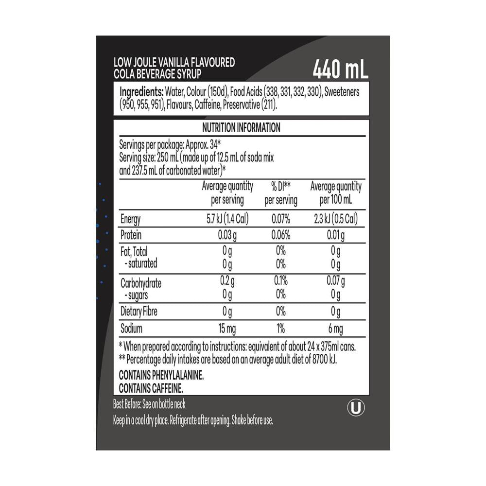 Sodastream Pepsi Max Vanilla Soda Mix - 440mL