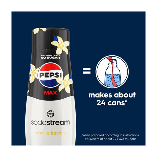 Sodastream Pepsi Max Vanilla Soda Mix - 440mL