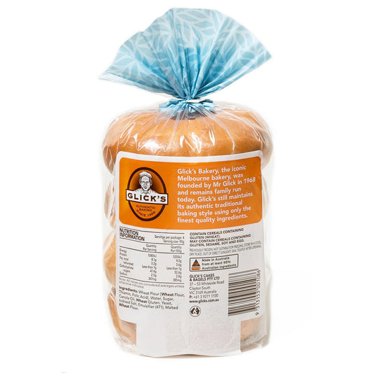 Glicks Plain Bagel 4 Pack