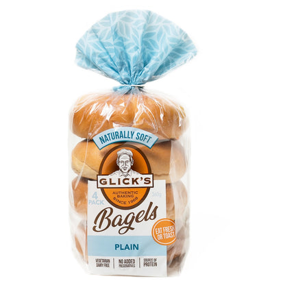 Glicks Plain Bagel 4 Pack