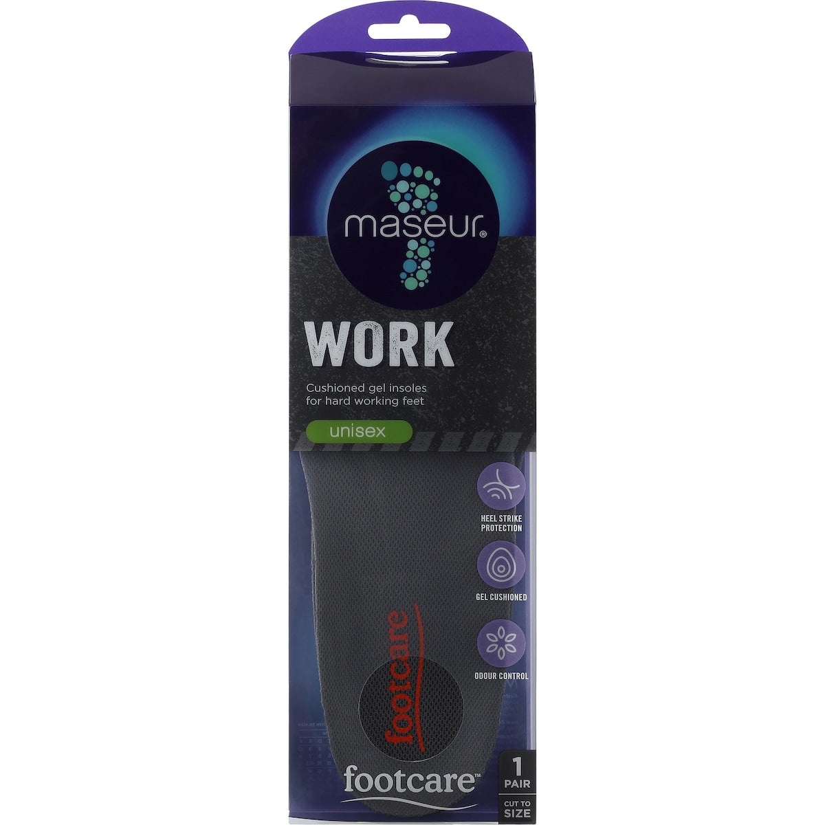 Maseur Footcare Work Insoles Pair Each