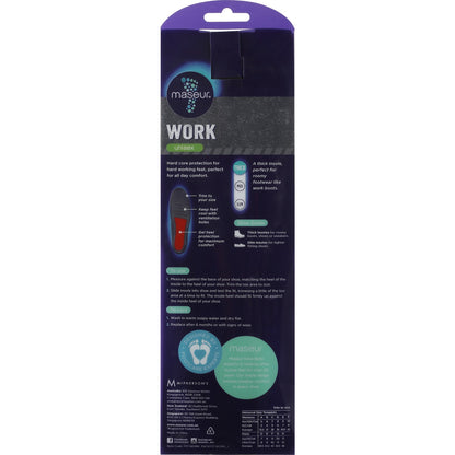 Maseur Footcare Work Insoles Pair Each
