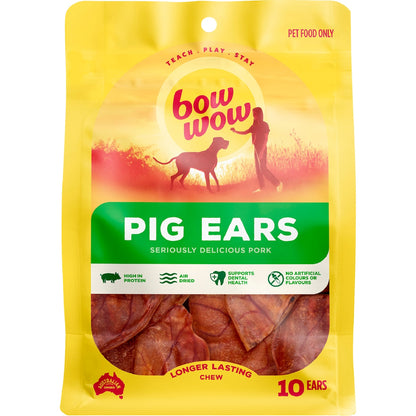 Bow Wow All Natural Pig Ears Dog Treats 10 Pack