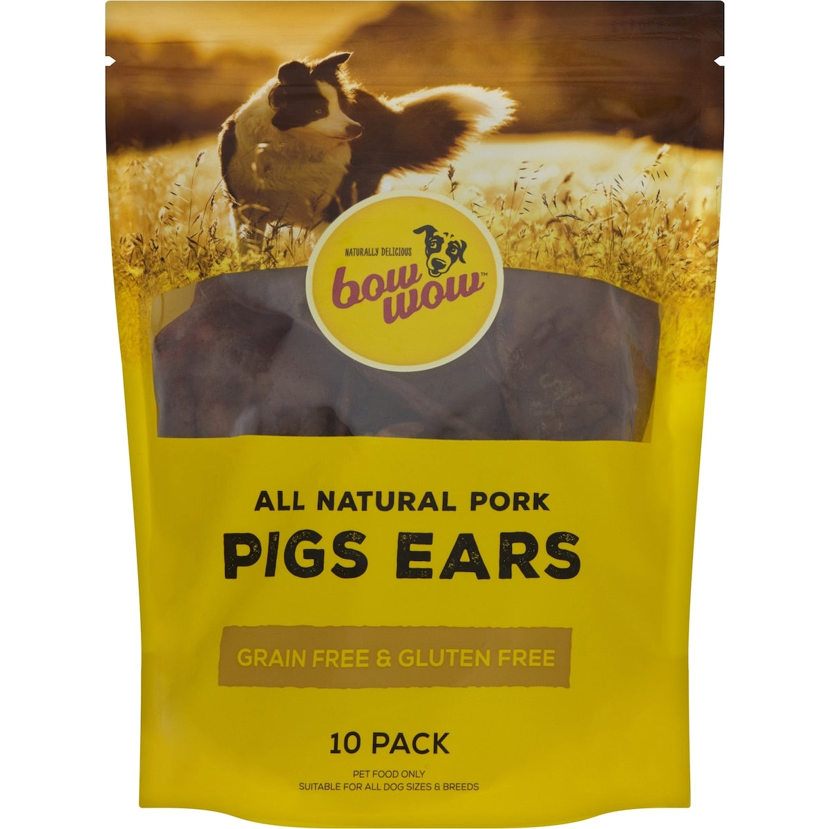 Bow Wow All Natural Pig Ears Dog Treats 10 Pack