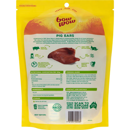Bow Wow All Natural Pig Ears Dog Treats 10 Pack
