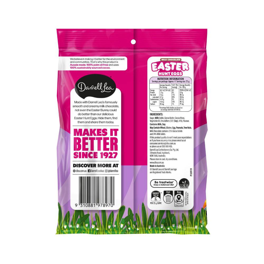 Darrell Lea Milk Choc Foiled Eggs - 110g