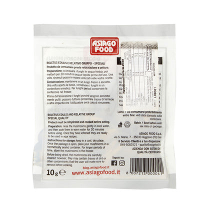 Asiago Sliced Porcini Mushrooms - 10g
