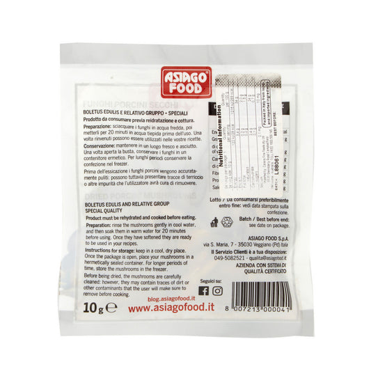 Asiago Sliced Porcini Mushrooms - 10g