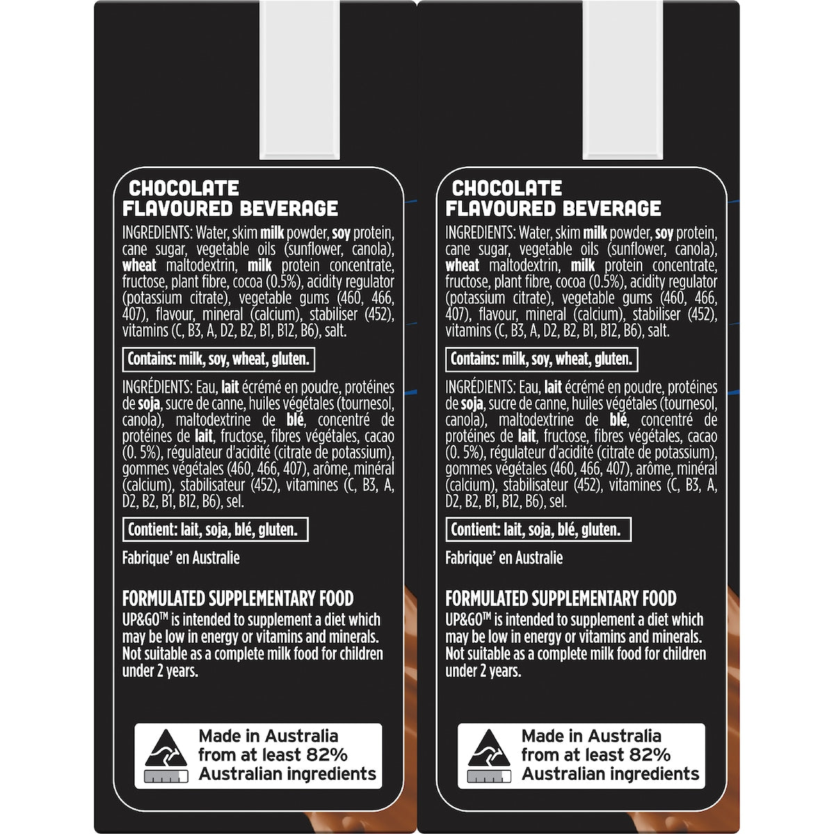 Up&go Protein Energize Liquid Breakfast Choc 250ml X 6 Pack