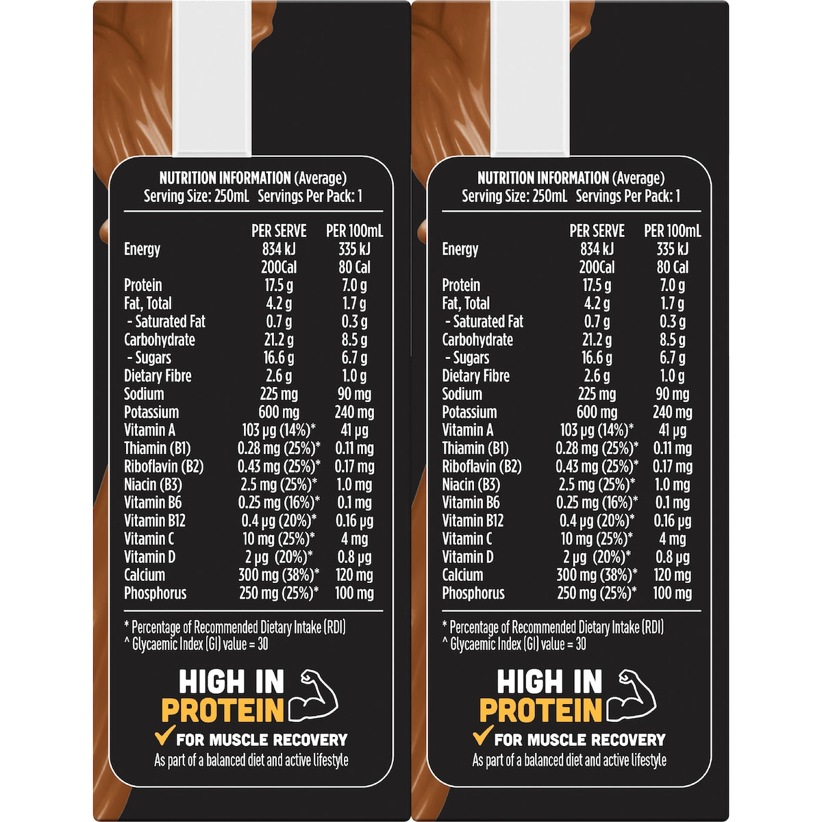 Up&go Protein Energize Liquid Breakfast Choc 250ml X 6 Pack