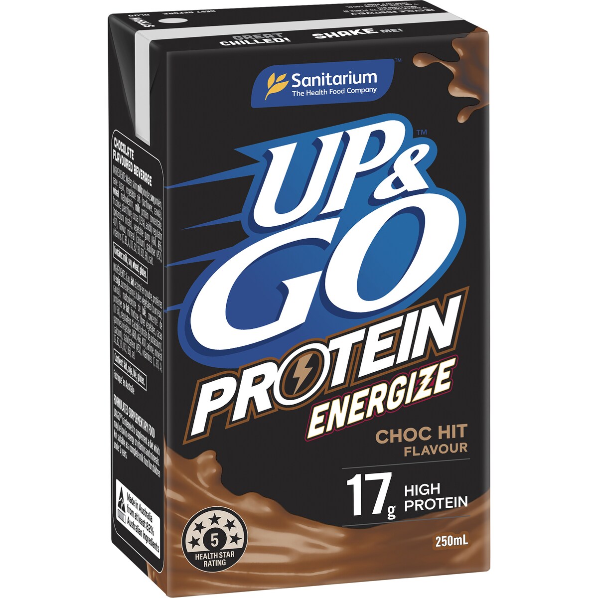 Sanitarium Up&Go Protein Energize Choc 250ml x6 Pack