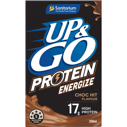 Sanitarium Up&Go Protein Energize Choc 250ml x6 Pack