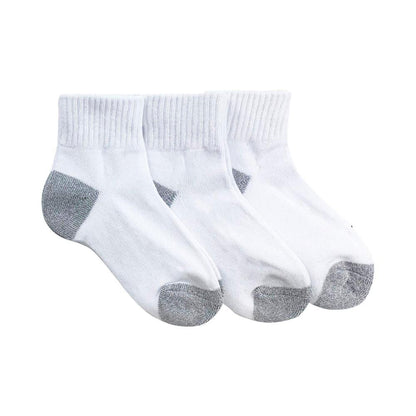 Mix Kids Qtr Crew Sport Socks White 13-3 3 pack