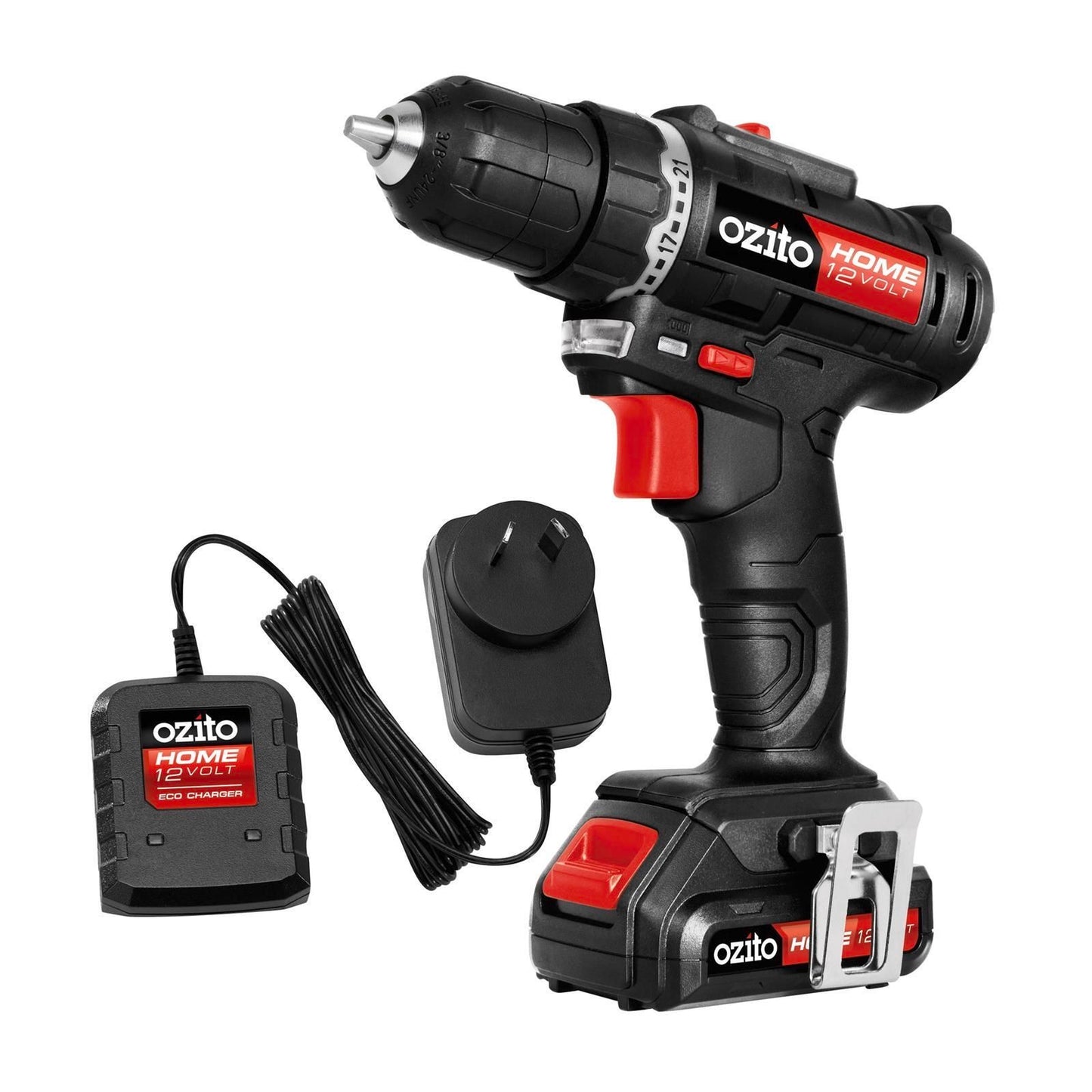 Ozito Cordless Drill Driver Kit - 12V - 1.5Ah