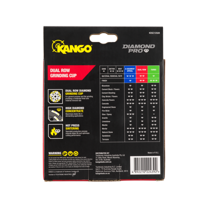 Kango Dual Row Diamond Grinding Cup - 125mm
