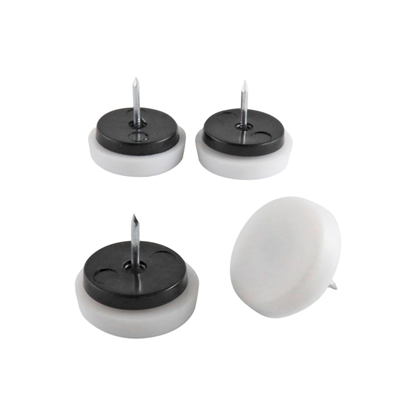 Surface Gard White Plastic Cushioned Glide - 29mm - 4 Pack