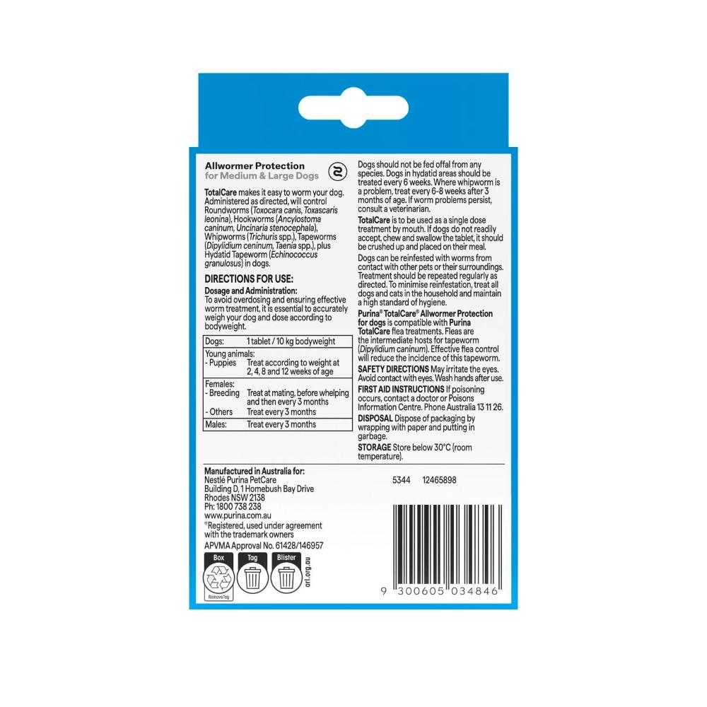 Total Care Tasty Allwormer For Dogs - 4 pack