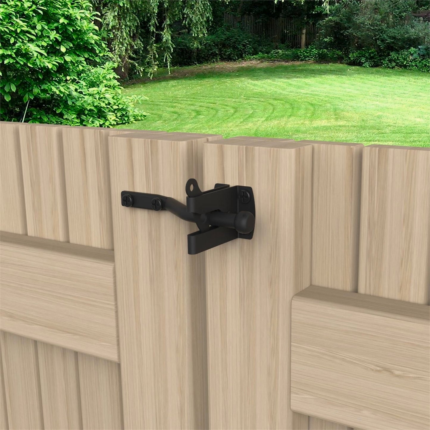 Zenith Matte Black Improved Gate Latch - 60 x 35 x 130mm