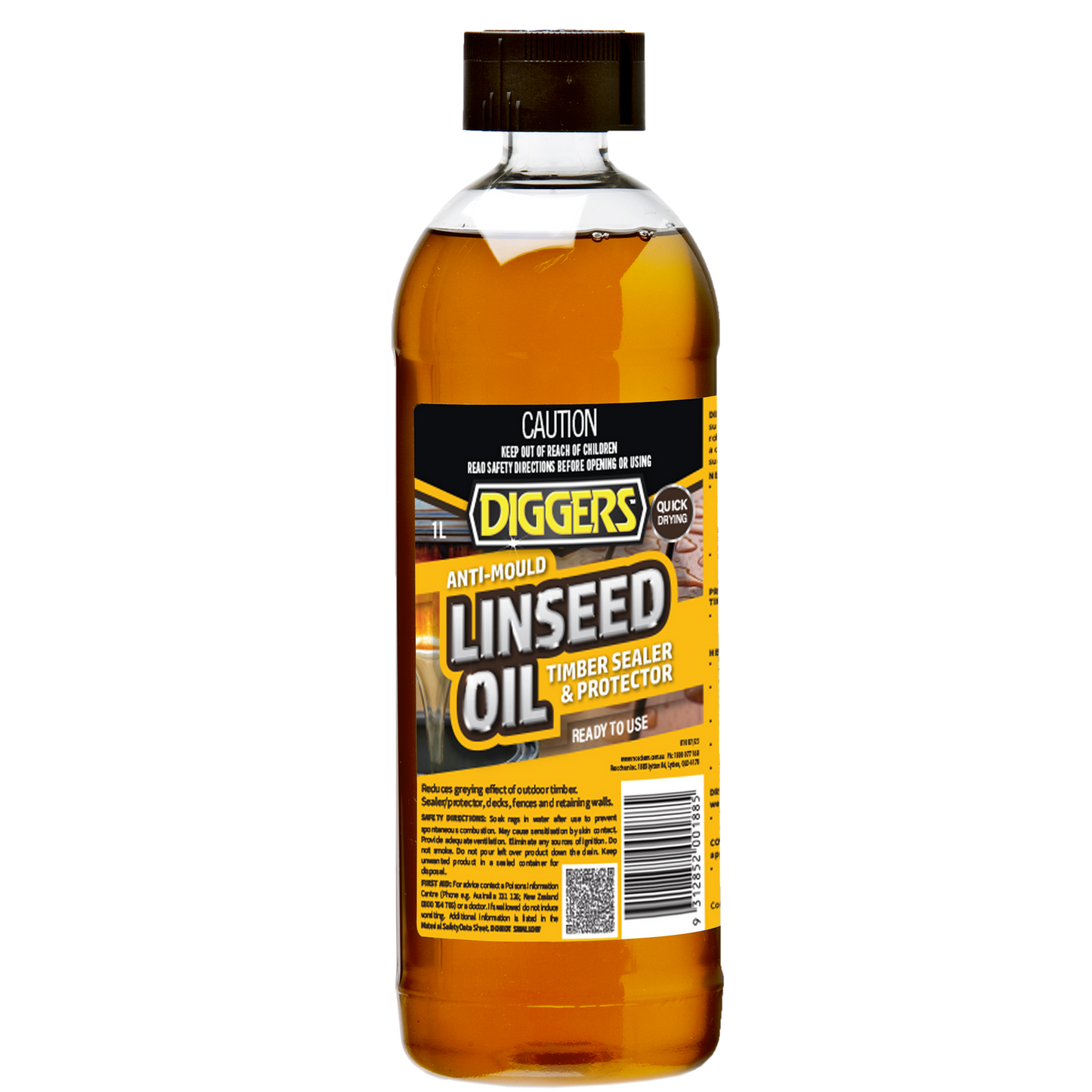 Diggers Anti Mould Linseed Timber Oil - 1L