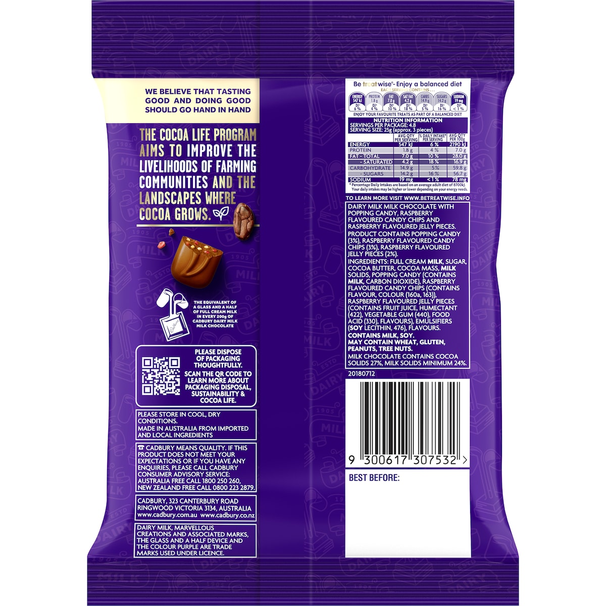 Cadbury Dairy Milk Chocolate Marvellous Creations Bites Bag 120g