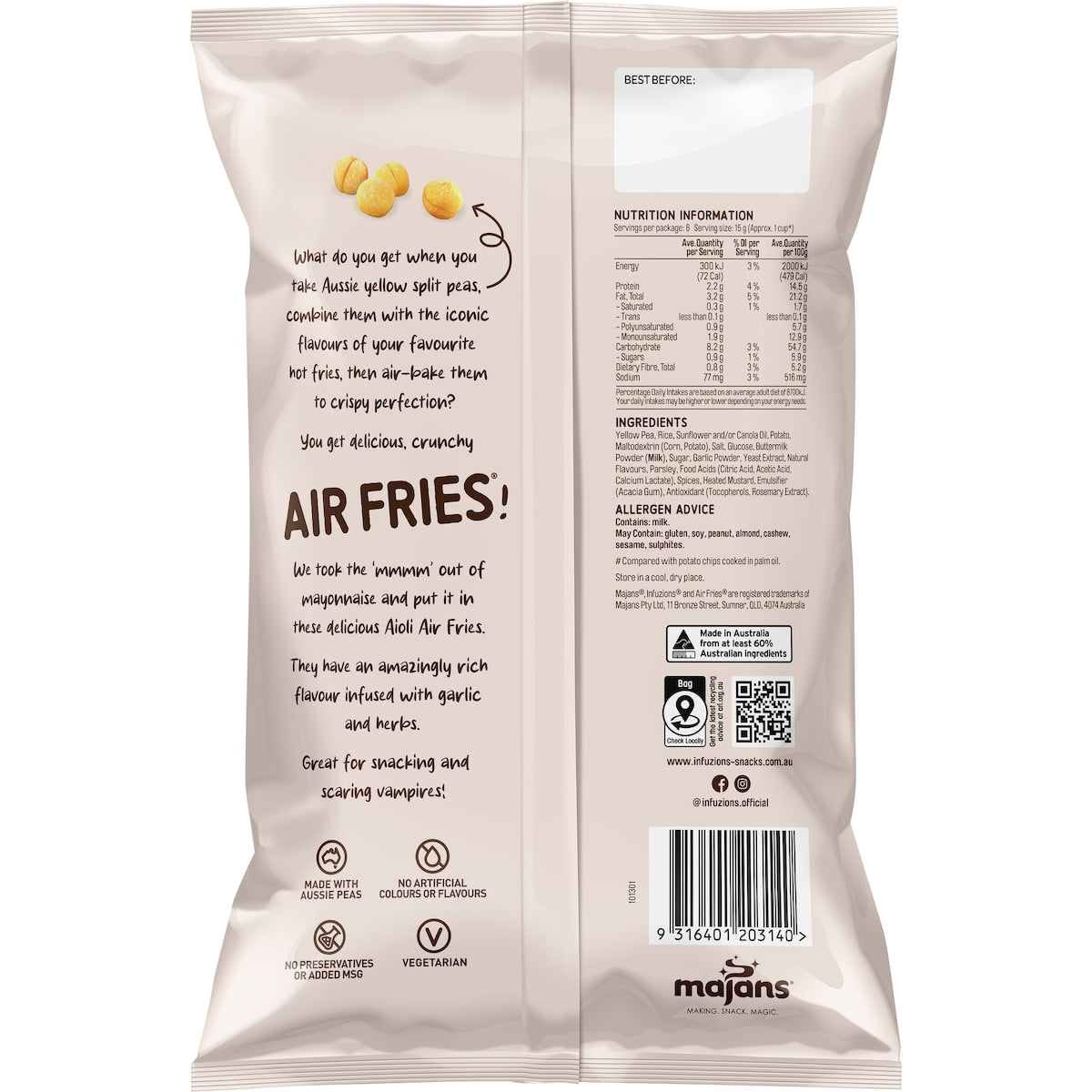 Infuzions Air Fries Aioli 90g