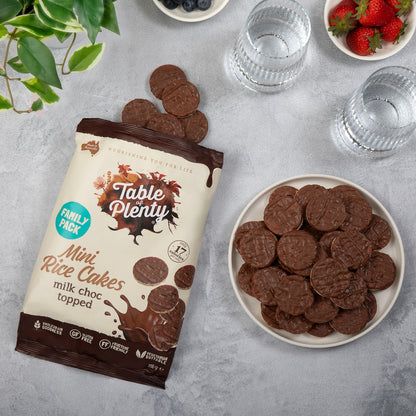 Table Of Plenty Mini Rice Cakes Milk Choc Topped Family Pack 200g