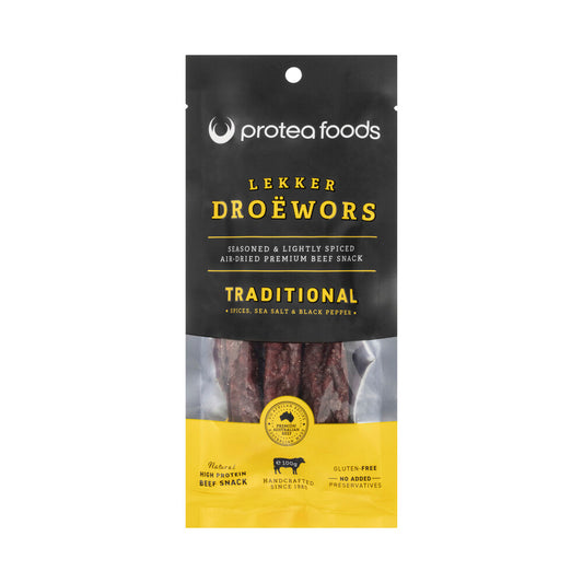 Protea Foods Lekker Traditional Droewors - 100g