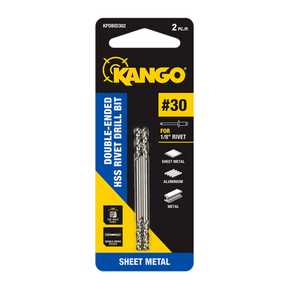 Kango HSS Double Ended Rivet Drill Bit - No.30 - 2 Pack