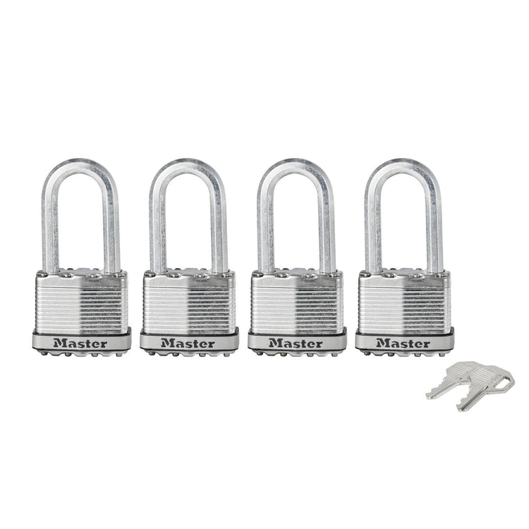 Master Lock Magnum With 51mm Long Shackle Padlock - 4 Pack