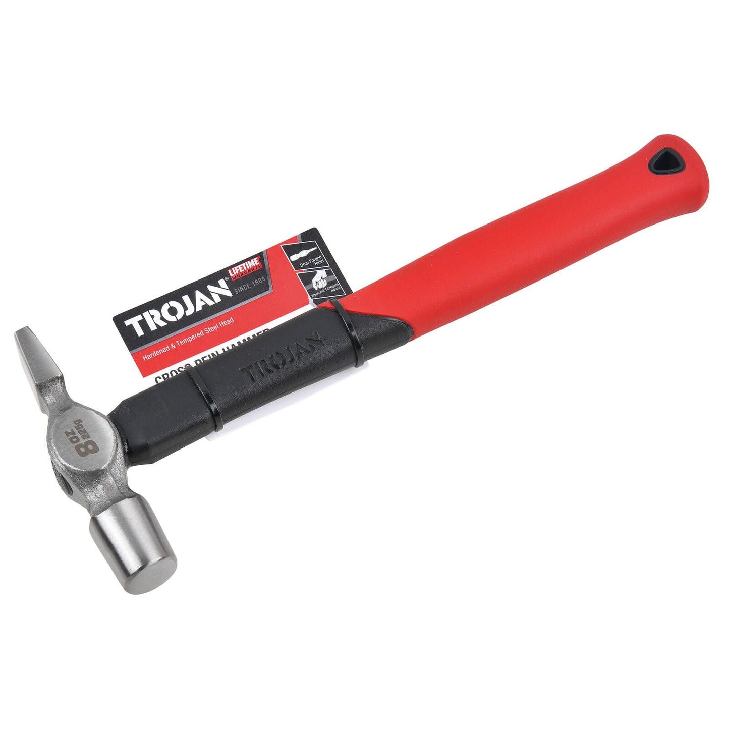 Trojan Fibreglass Cross Pein Hammer - 8oz