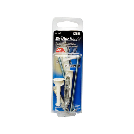Cobra Anchor Drillertoggle Screws - 4 x 75mm - 2 Pack