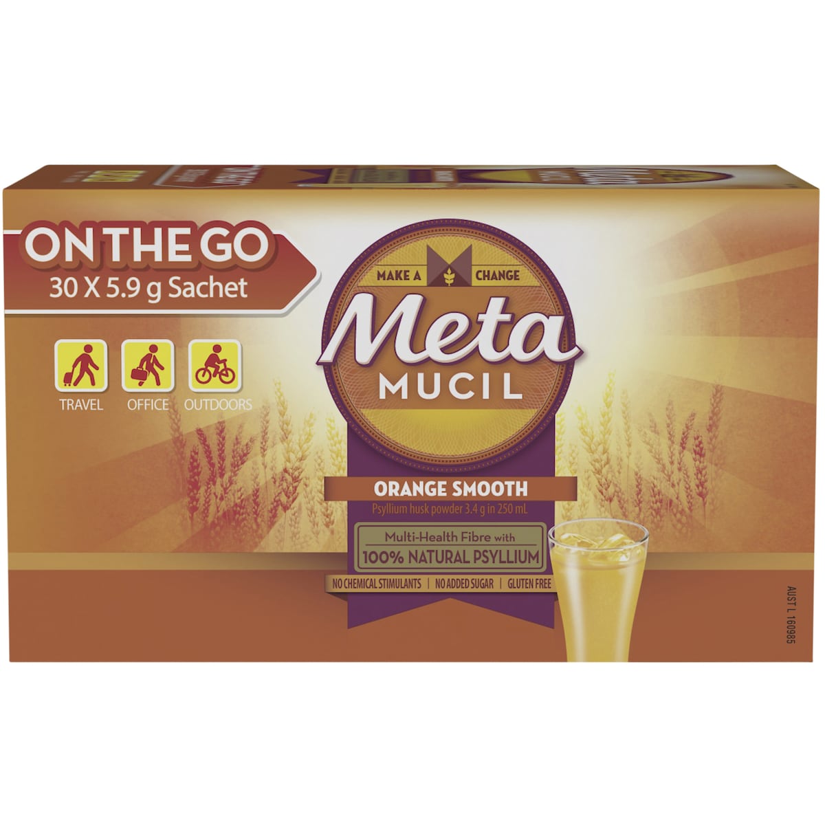 Metamucil Orange Smooth Fibre Powder Sachet 30 pack