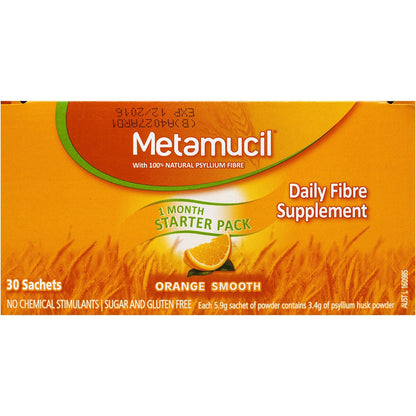 Metamucil Orange Smooth Fibre Powder Sachet 30 pack