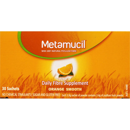 Metamucil Orange Smooth Fibre Powder Sachet 30 pack