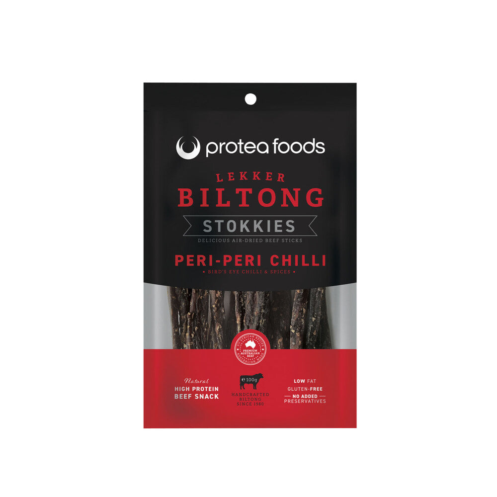 Protea Foods Lekker Peri Peri Biltong Stokkies - 100g