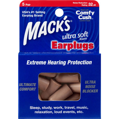 Macks Ear Plugs Ultra Foam 5 pack