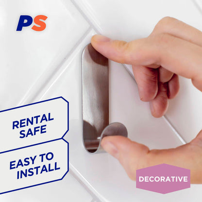 Permastik Medium Steel Metal Hooks - Holds 1kg - 3 Pack