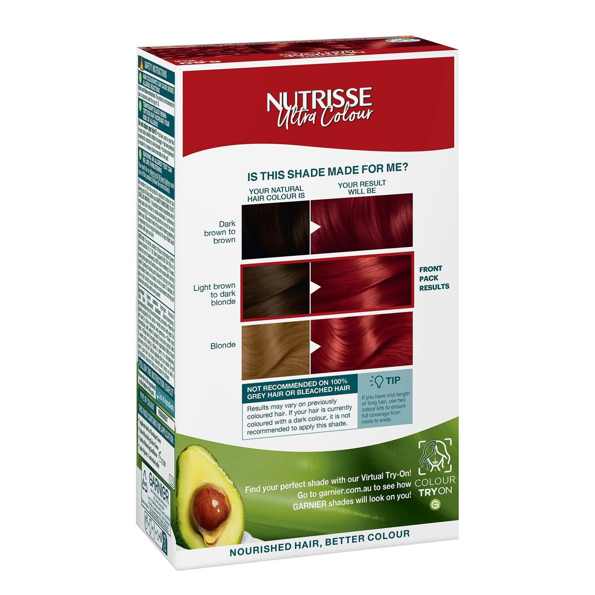 Garnier Nutrisse Hair Colour 6.60 Fiery Red Each
