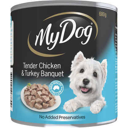 My Dog Adult Wet Dog Food Classic Loaf with Chicken & Turkey Can 680g