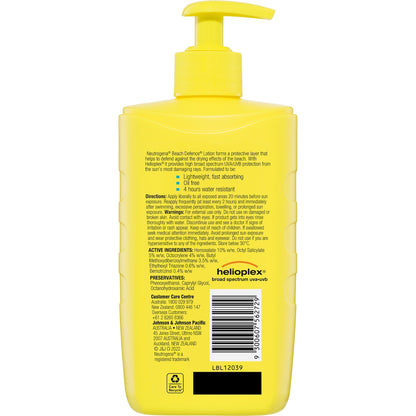 Neutrogena Spf 50 Beach Defence Sunscreen Lotion 400ml