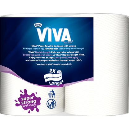 Viva Double Length Paper Towel 2 X 120 Pack