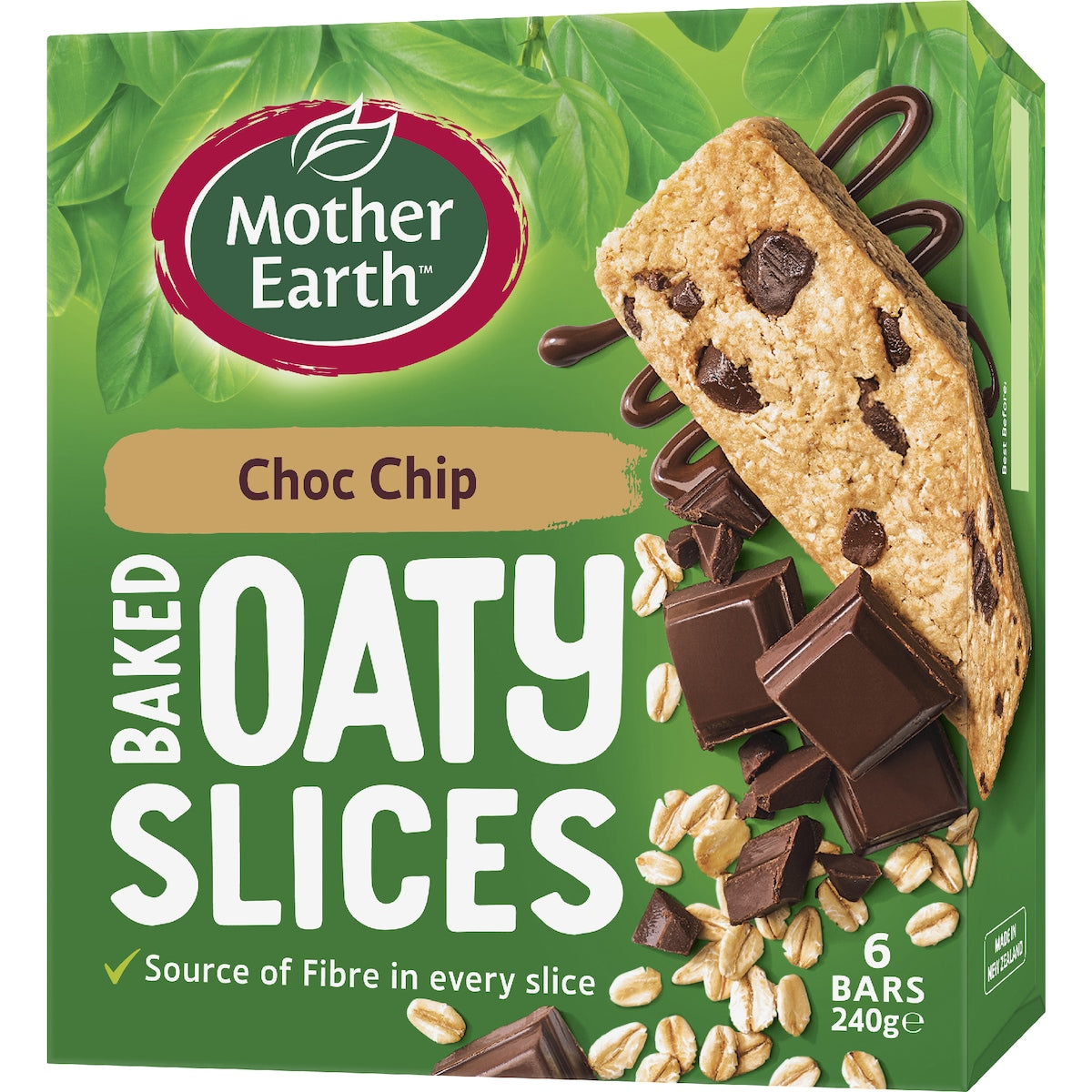Mother Earth Chocolate Chip Oaty Slice 40g X 6 Pack